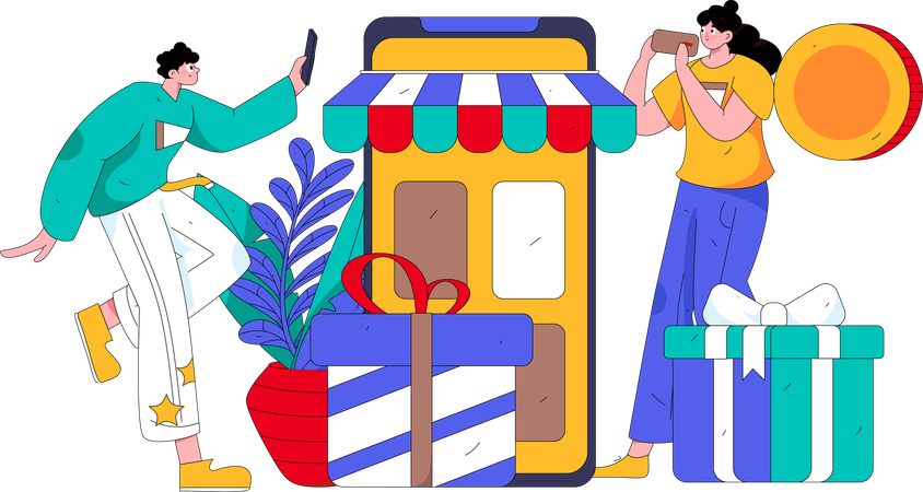 Venta de compras  Illustration