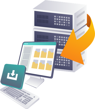 Comprendre les processus de téléchargement de données sur les serveurs  Illustration