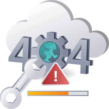 Comprender la advertencia de error 404 en la tecnología de Internet  Ilustración