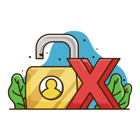 Compte non sécurisé  Illustration