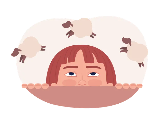 Compter les moutons pour dormir  Illustration