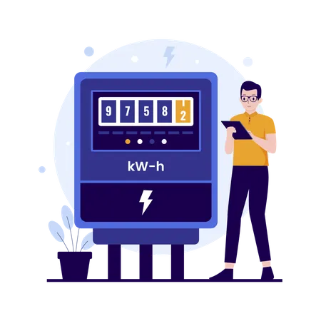 Compteur d'électricité  Illustration