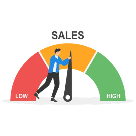 Le compteur de ventes indique  Illustration