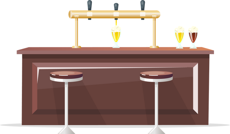 Comptoir de bar  Illustration