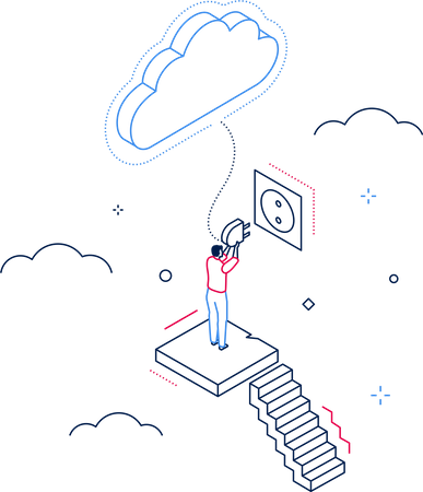 Computação em nuvem  Ilustração