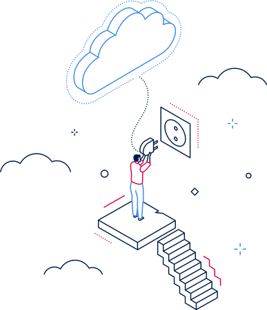 Computação em nuvem  Ilustração