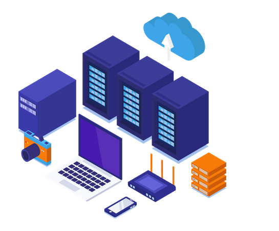 Computação em nuvem  Ilustração