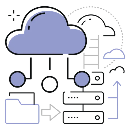 Computação em nuvem  Ilustração
