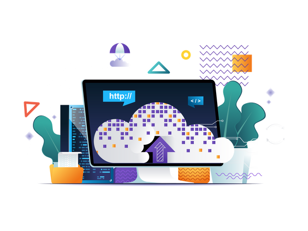 Computação em nuvem  Ilustração
