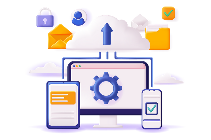 Computação em nuvem  Ilustração