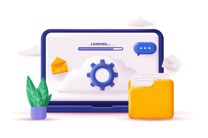 Computação em nuvem  Ilustração