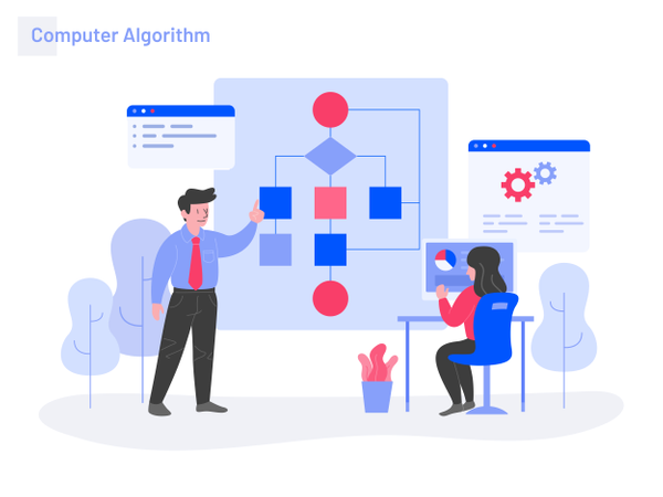 Computer Algorithm Illustration Concept  Illustration