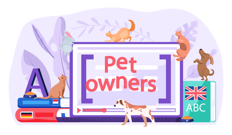 Computer application for pet owners  Illustration