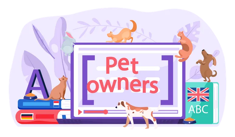 Computer application for pet owners Illustration