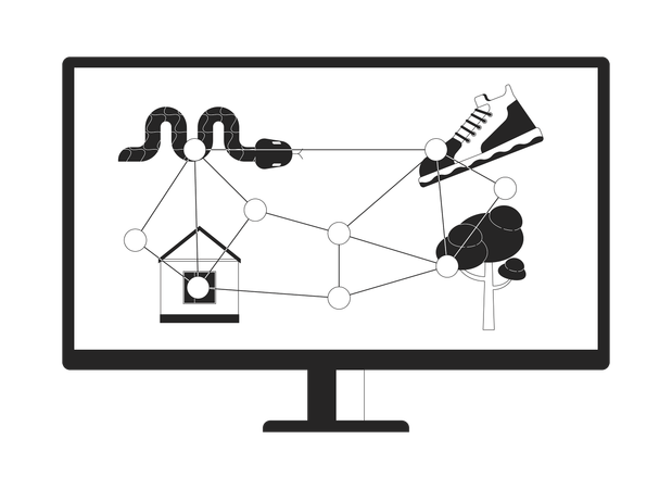 Computerbildschirmbasiertes Eye Tracking  Illustration