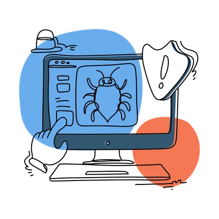 Computer Bug  Illustration