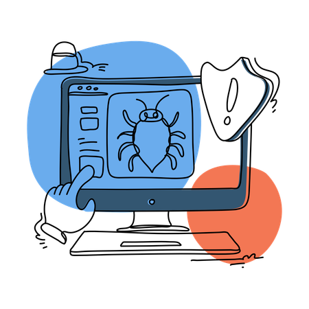 Computer Bug  Illustration