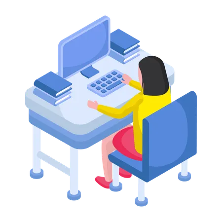 Computer Class  Illustration