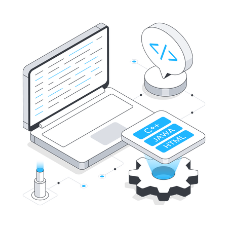 Computer Code Programming  Illustration