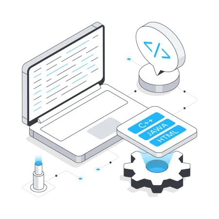 Computer Code Programming  Illustration