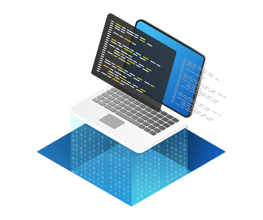 Computer coding  Illustration