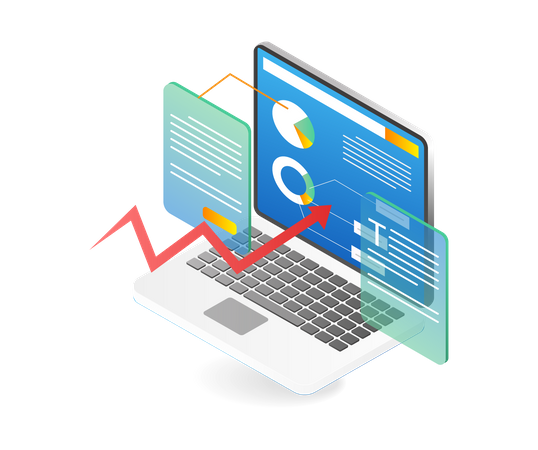 Computer data analysis  Illustration