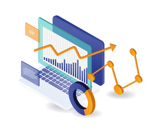 Computer data analysis  Illustration