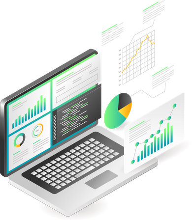 Computer data analysis  Illustration