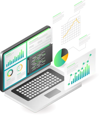 Computer data analysis  Illustration