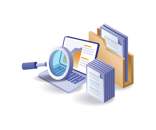 Computer data analysis  Illustration