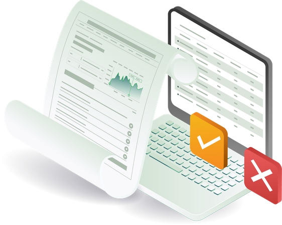 Computer data analysis technology  Illustration