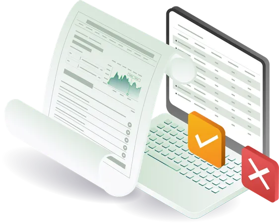 Computer data analysis technology  Illustration