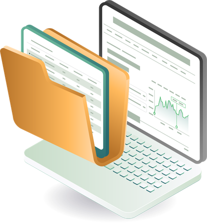 Computer data and analyst technology  Illustration