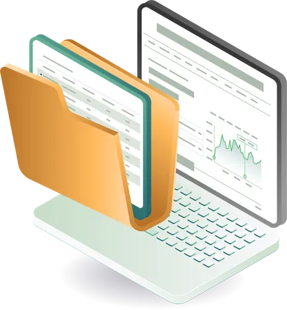 Computer data and analyst technology  Illustration