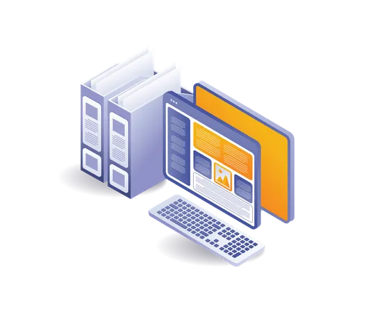 Computer data files  Illustration