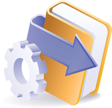 Computer data folder file symbol  Illustration