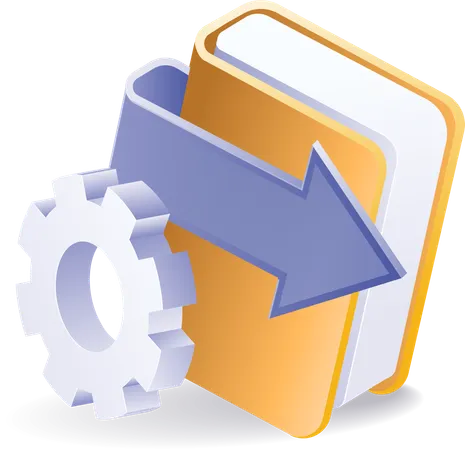 Computer data folder file symbol  Illustration