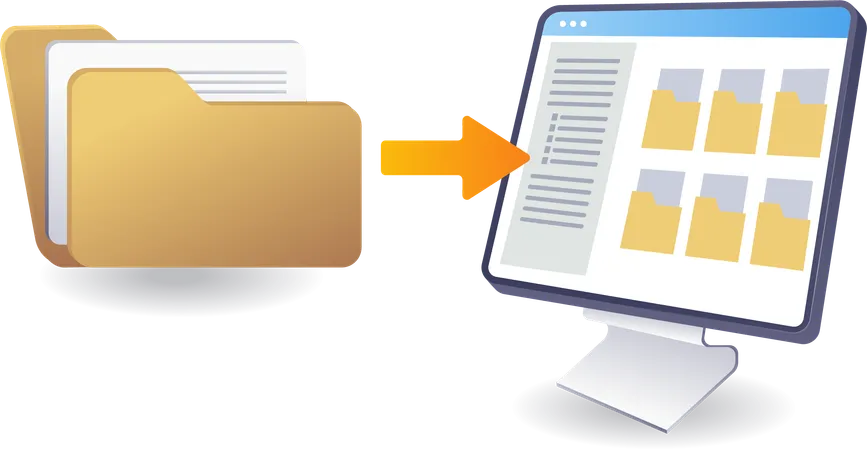 Computer data transfer  Illustration