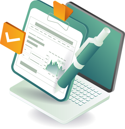 Analyst für Computerdatenmanagement  Illustration