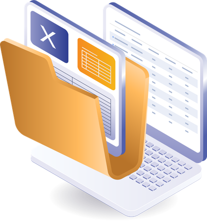 Computer digital form application data  Illustration