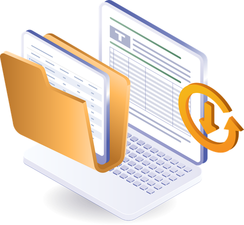 Computer digital form data  Illustration