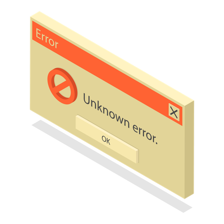 Computer Error Message  Illustration