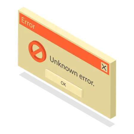 Computer Error Message  Illustration
