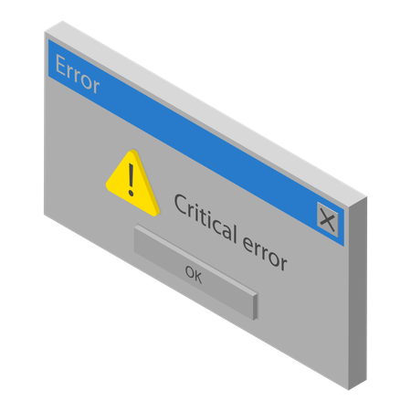 Computer Error Message  Illustration