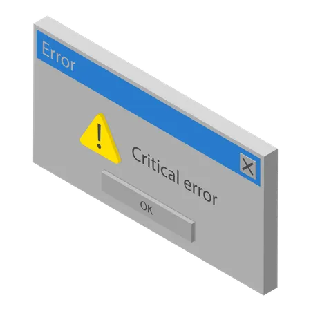 Computer Error Message  Illustration