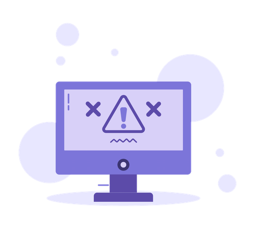 Computer Error Screen  Illustration