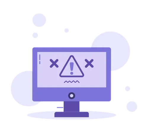 Computer Error Screen  Illustration