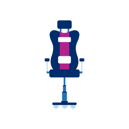 Computer gamer chair with high soft back  Illustration