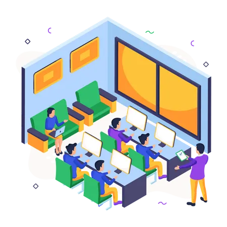 Computer Lab  Illustration