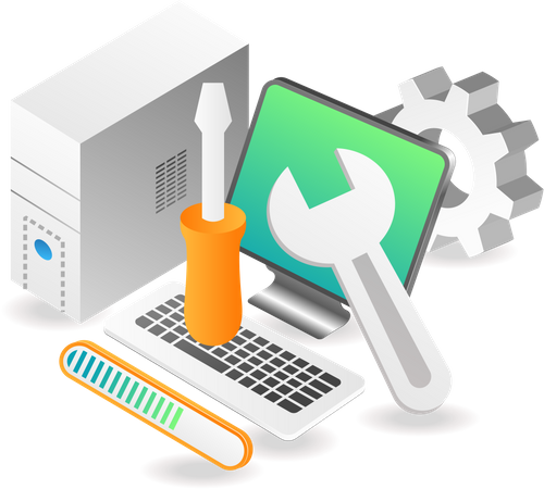 Computer maintenance  Illustration